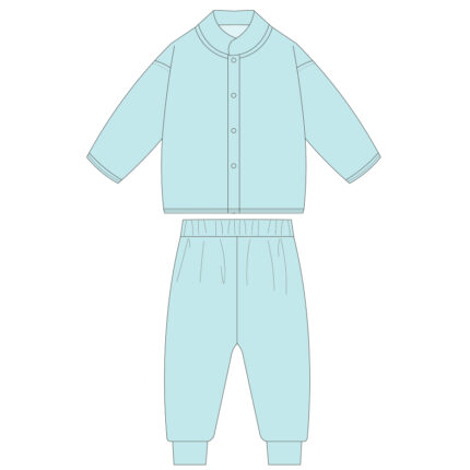 Children Minimal Fleece Long 2 Pieces Set