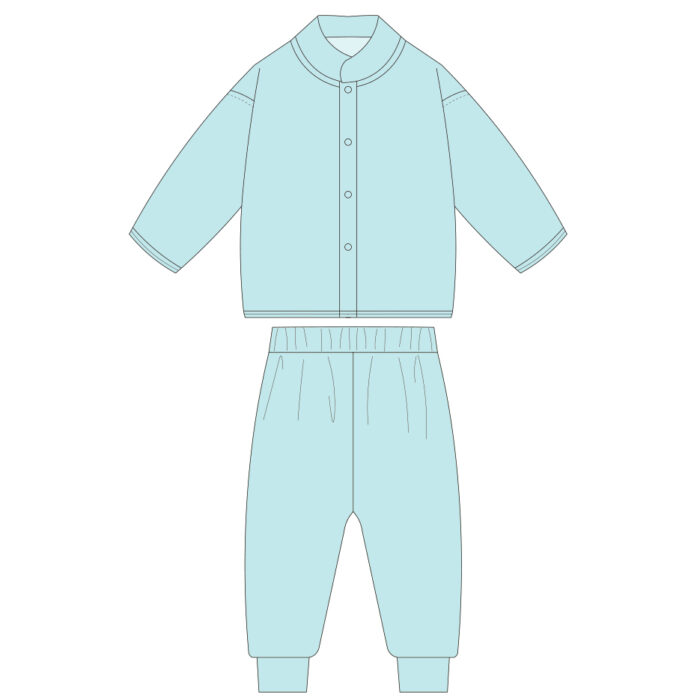 Children Minimal Fleece Long 2 Pieces Set