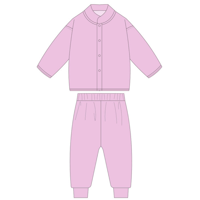 Children Minimal Fleece Long 2 Pieces Set