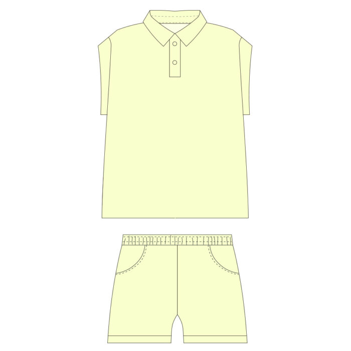Kid Boys Sleeveless Polo Shirt Shorts Two-Piece Set