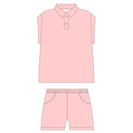 Kid Boys Sleeveless Polo Shirt Shorts Two-Piece Set