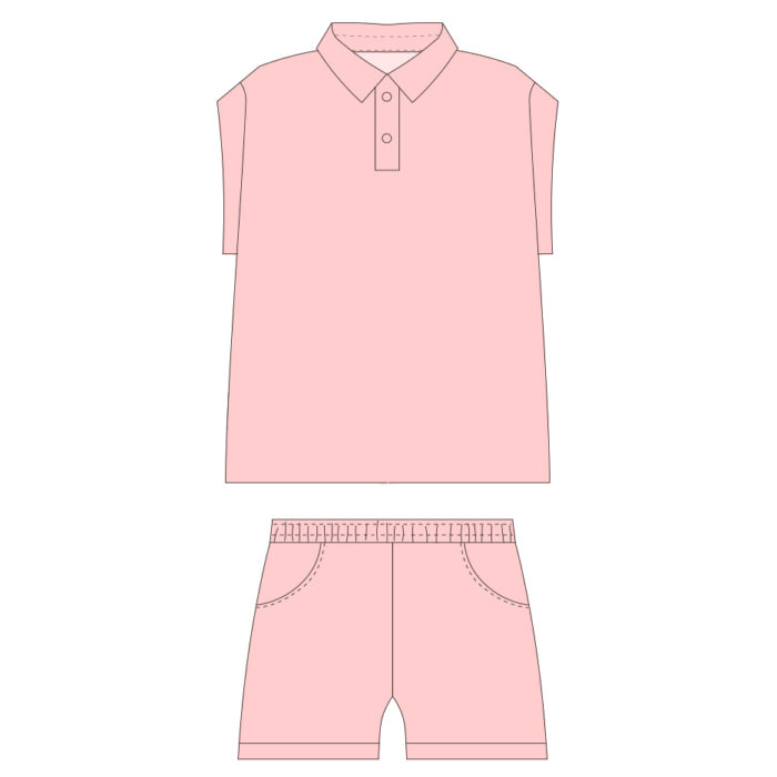 Kid Boys Sleeveless Polo Shirt Shorts Two-Piece Set