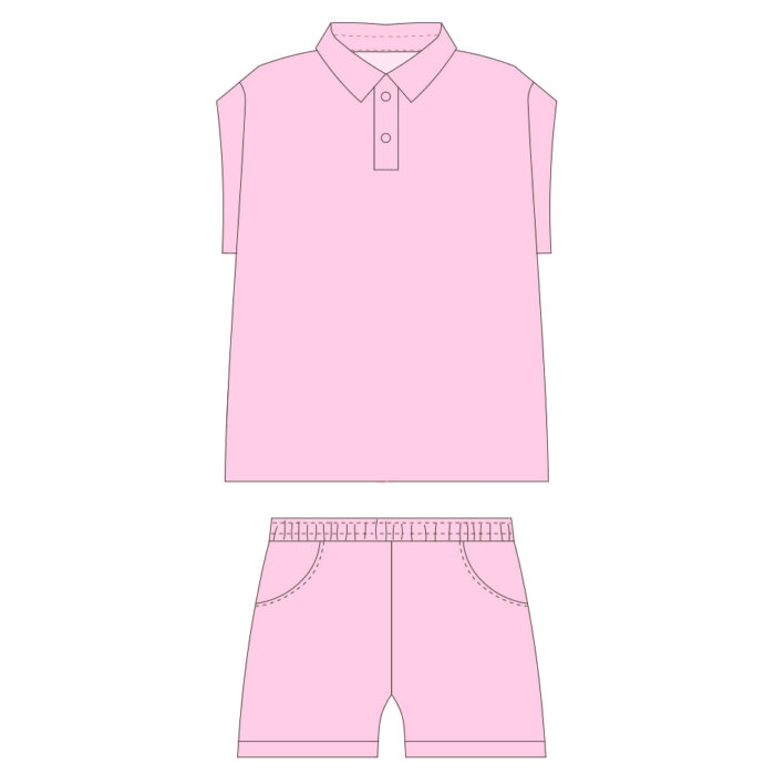 Kid Boys Sleeveless Polo Shirt Shorts Two-Piece Set