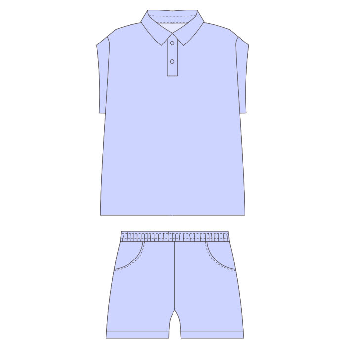 Kid Boys Sleeveless Polo Shirt Shorts Two-Piece Set