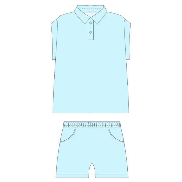 Kid Boys Sleeveless Polo Shirt Shorts Two-Piece Set