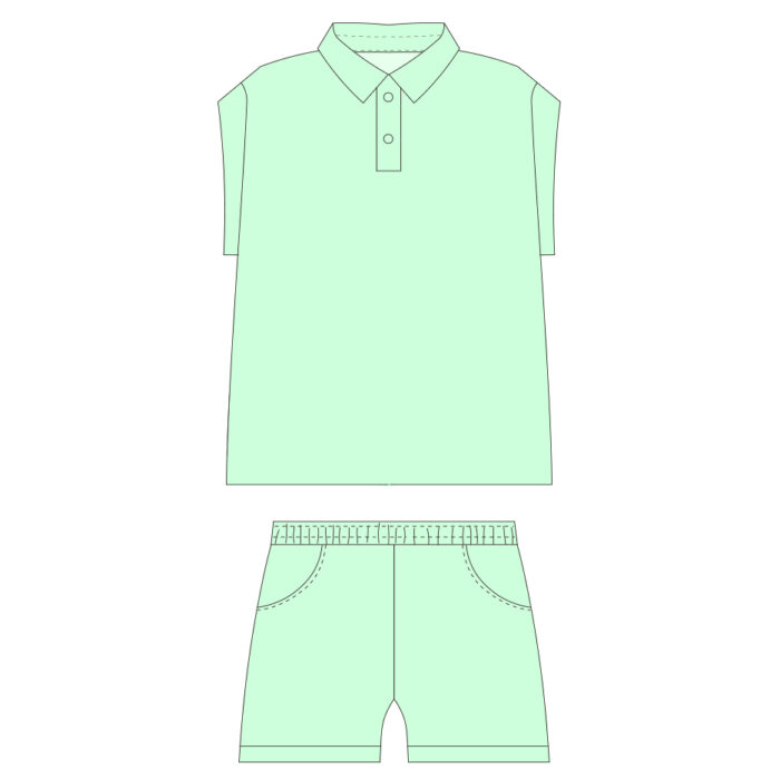 Kid Boys Sleeveless Polo Shirt Shorts Two-Piece Set