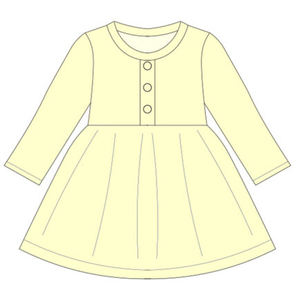 Custom Baby Long Sleeve Button Dress