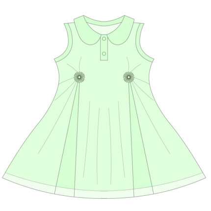 Custom Sleeveless Polo Collar Dress