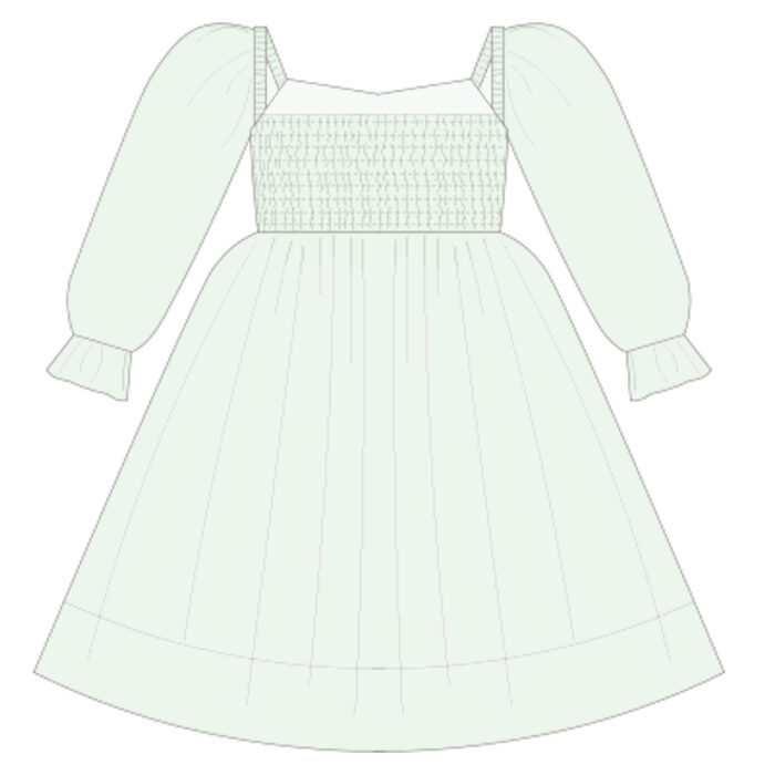 Embroidered Puff Sleeve Girls Dresses