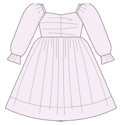 Embroidered Puff Sleeve Girls Dresses