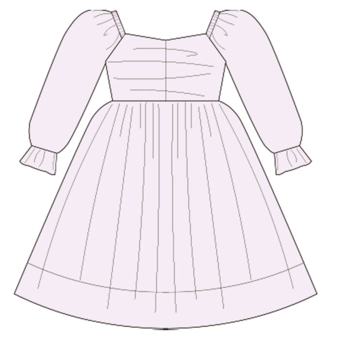 Embroidered Puff Sleeve Girls Dresses