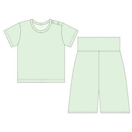Custom Ribbed Cotton Kid Girls Set