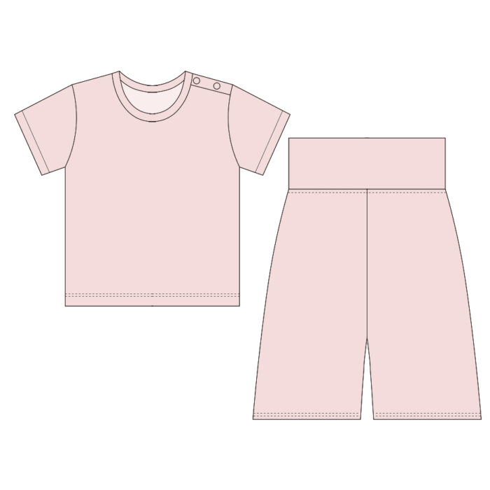 Custom Ribbed Cotton Kid Girls Set