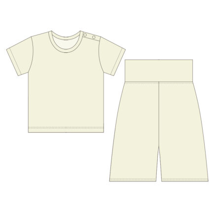 Custom Ribbed Cotton Kid Girls Set