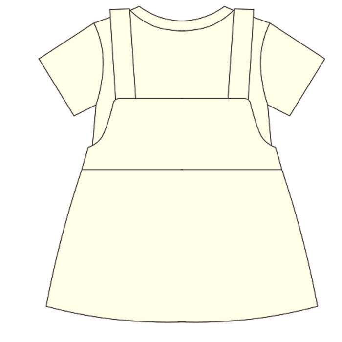Baby Girl Pockets Overalls T-shirt Set