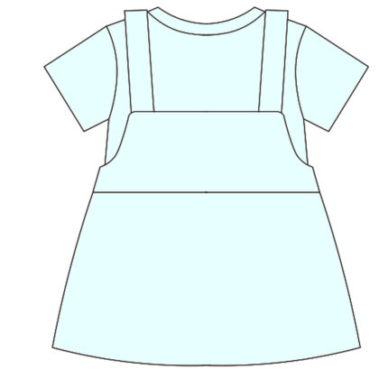 Baby Girl Pockets Overalls T-shirt Set