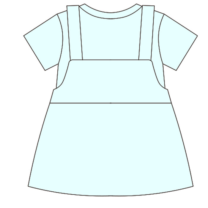 Baby Girl Pockets Overalls T-shirt Set