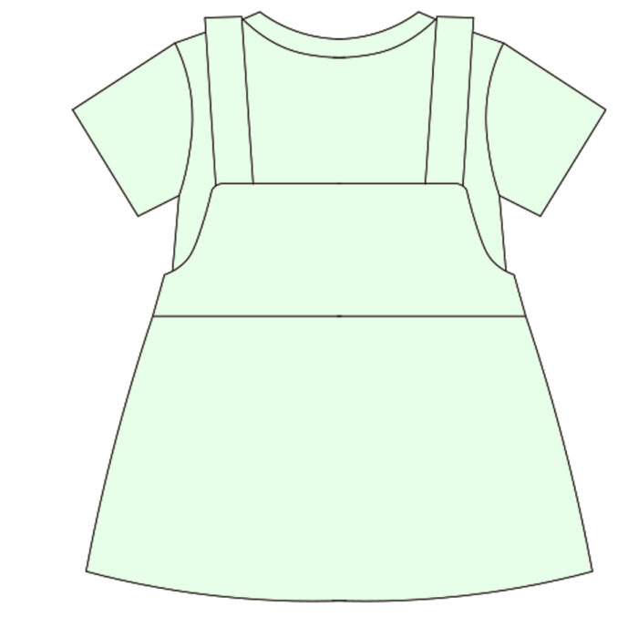Baby Girl Pockets Overalls T-shirt Set
