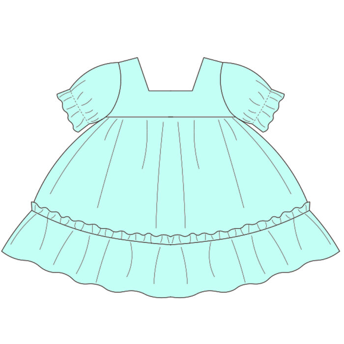 Baby Girl Puff Sleeve Linen Dress