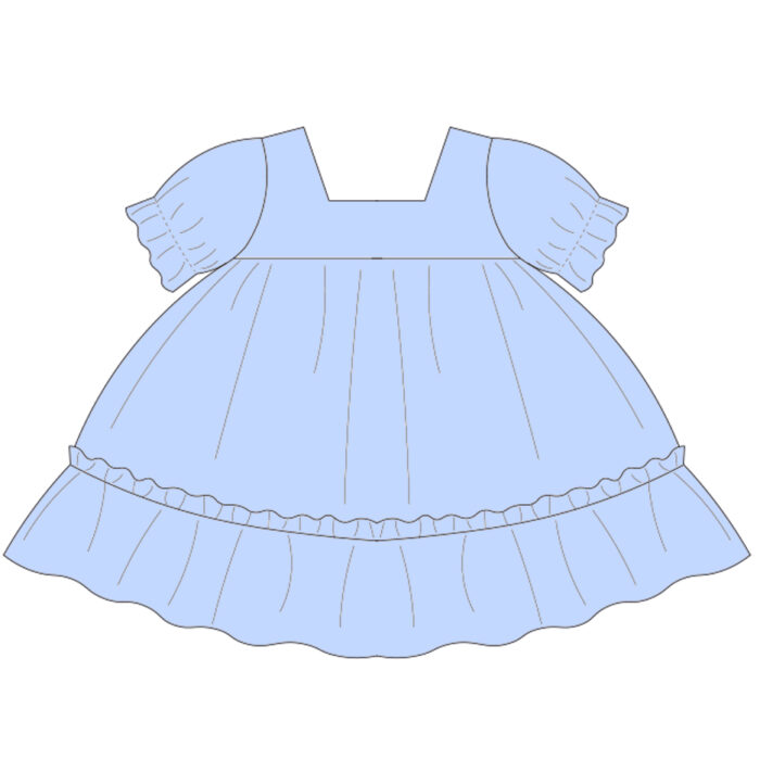 Baby Girl Puff Sleeve Linen Dress