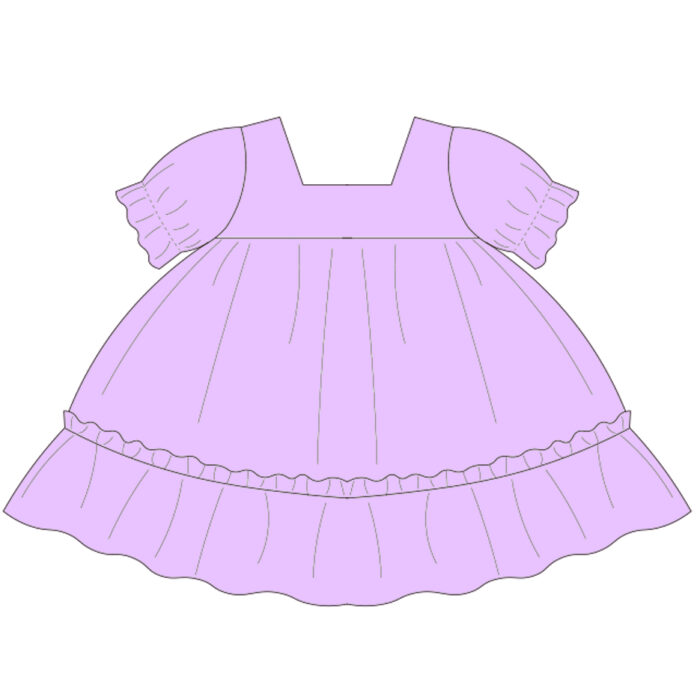 Baby Girl Puff Sleeve Linen Dress