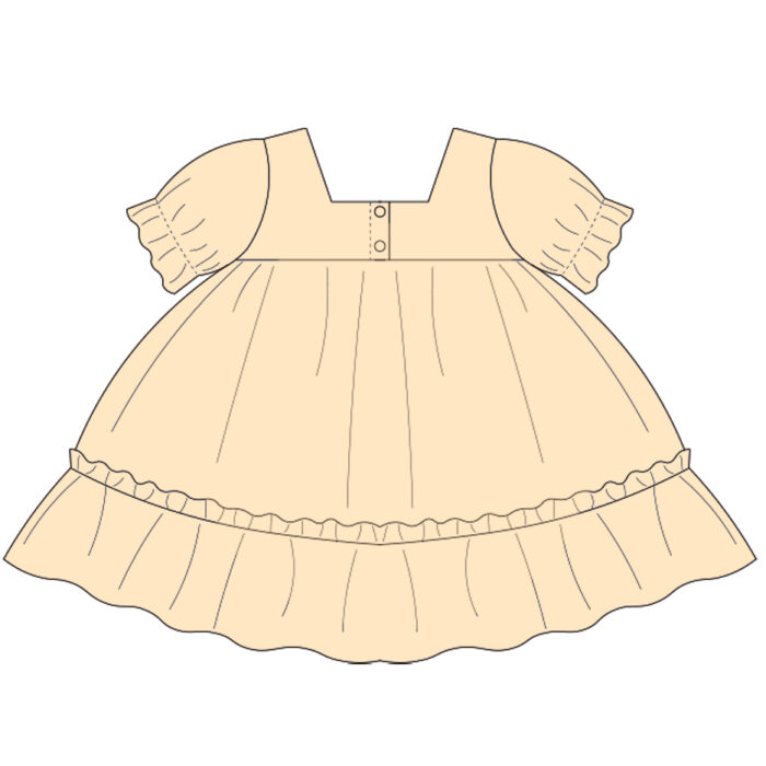 Baby Girl Puff Sleeve Linen Dress