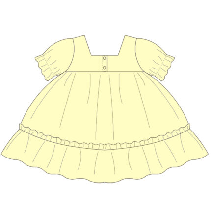 Baby Girl Puff Sleeve Linen Dress
