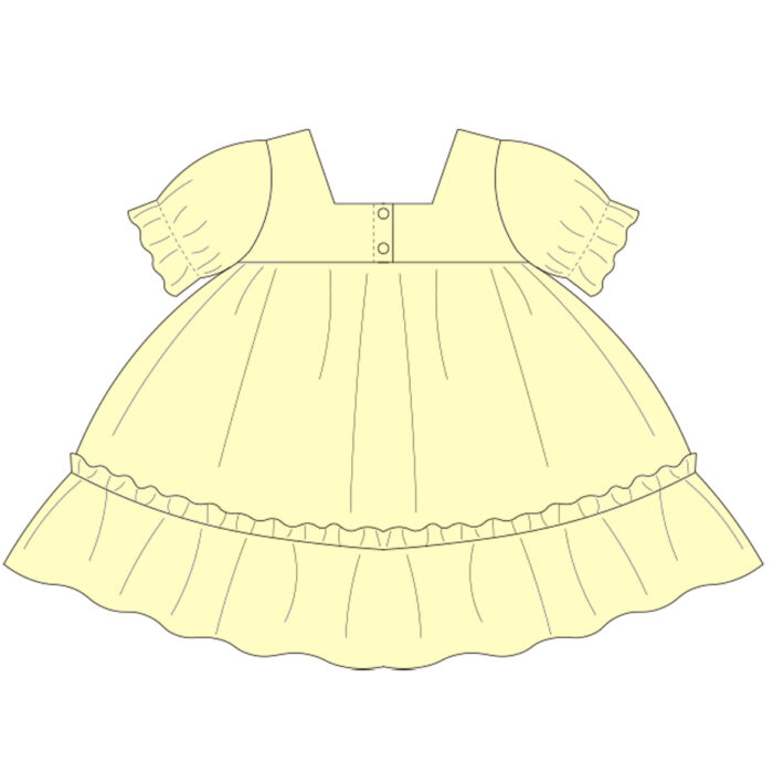 Baby Girl Puff Sleeve Linen Dress