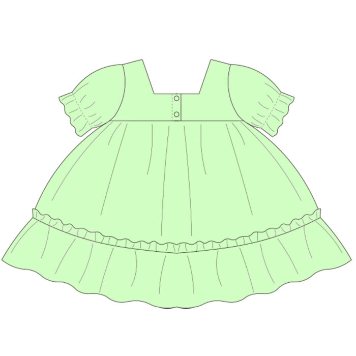 Baby Girl Puff Sleeve Linen Dress