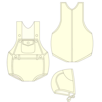 Custom Vintage Workwear Style Baby Rompers