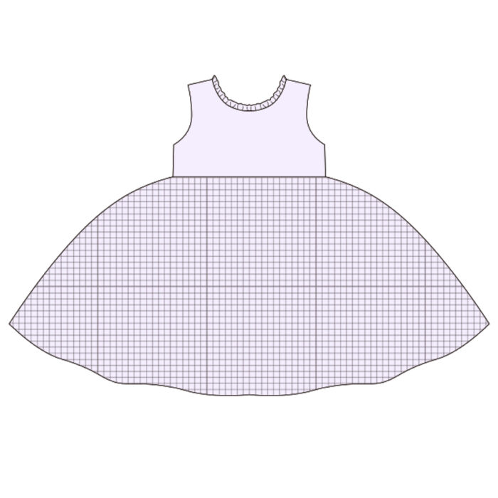 Custom Sleeveless Plaid Bow Kid Girl Dress