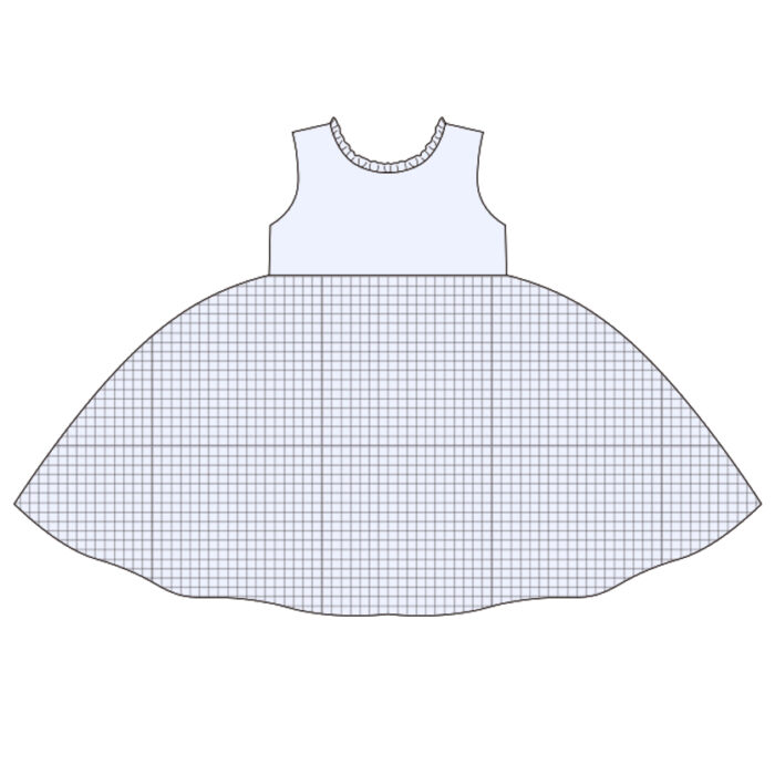 Custom Sleeveless Plaid Bow Kid Girl Dress