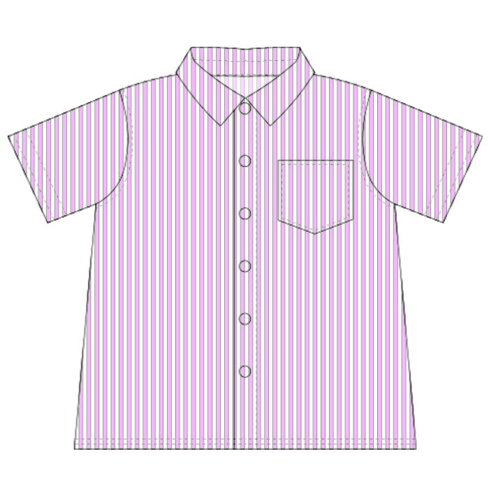 Kids Boys Summer Cotton Striped Shirts with Pocket