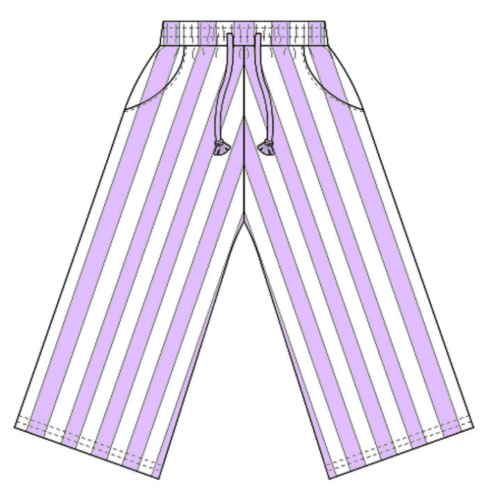Kids Striped Cotton Drawstring Pants