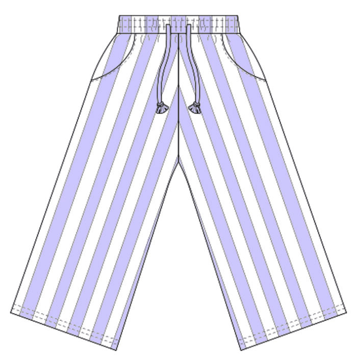Kids Striped Cotton Drawstring Pants