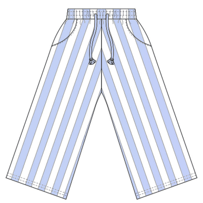 Kids Striped Cotton Drawstring Pants