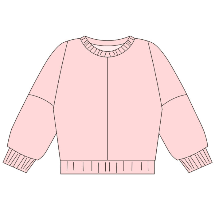 Cozy Ribbed Cuff Kids Pullover