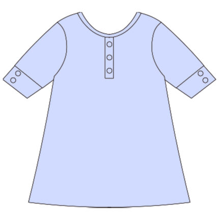 Classic Cuff-Sleeve Kid Girls Tops