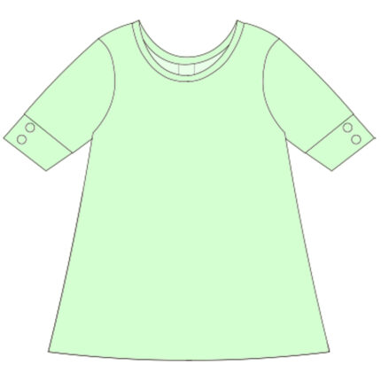 Classic Cuff-Sleeve Kid Girls Tops