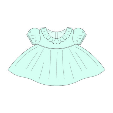 Custom Ruffle Baby Holiday Dress