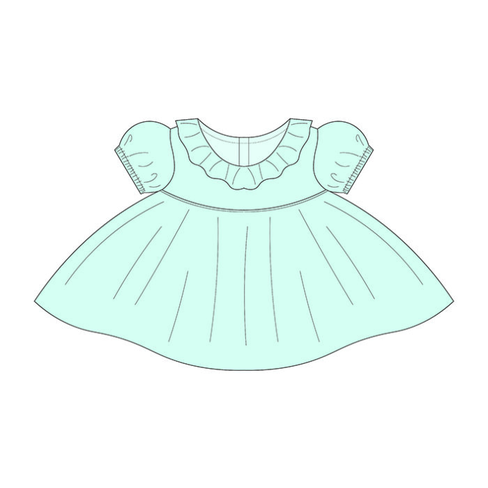 Custom Ruffle Baby Holiday Dress