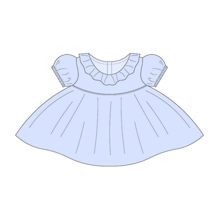 Custom Ruffle Baby Holiday Dress