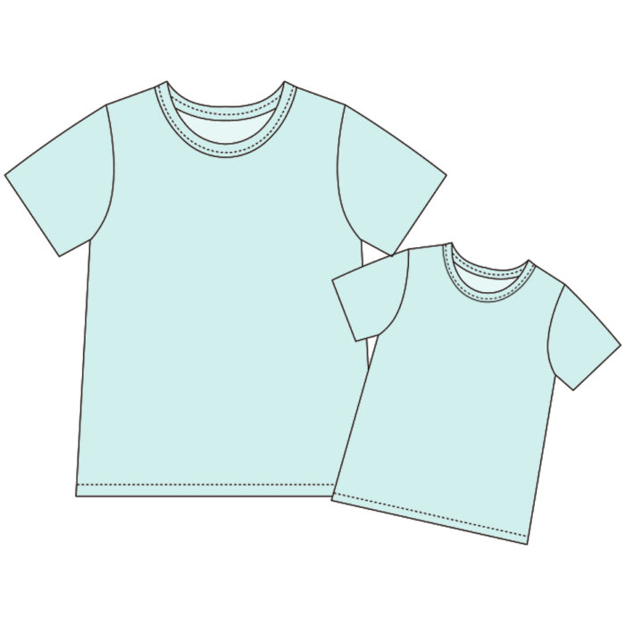 Basic Solid Family Matching Tops