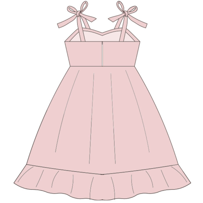Kid Girls Bow Strapped A-Line Dresses