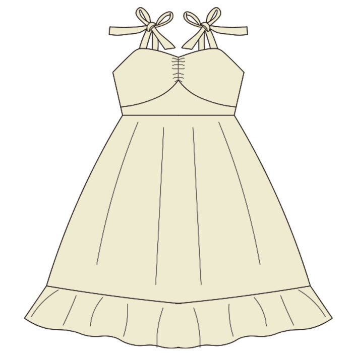 Kid Girls Bow Strapped A-Line Dresses