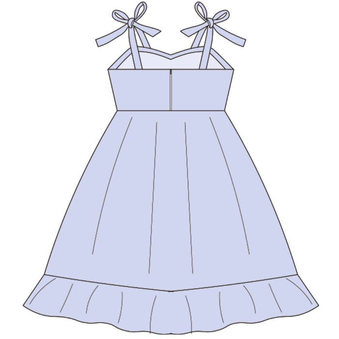 Kid Girls Bow Strapped A-Line Dresses