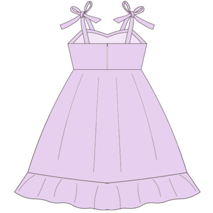 Kid Girls Bow Strapped A-Line Dresses