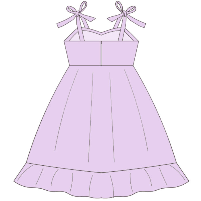 Kid Girls Bow Strapped A-Line Dresses