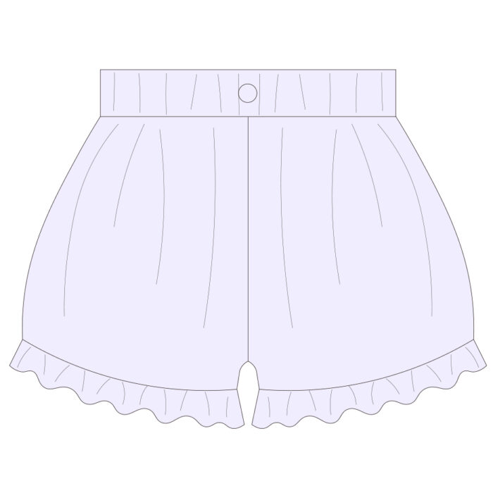 Lace-Trimmed Hem Bloomer Shorts