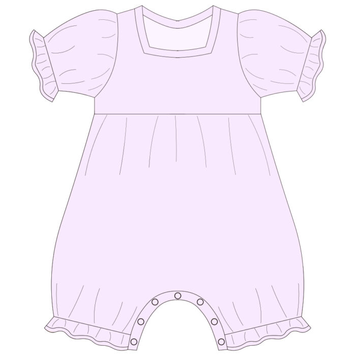 Custom Puff Sleeve Checkered One-Piece Baby Romper